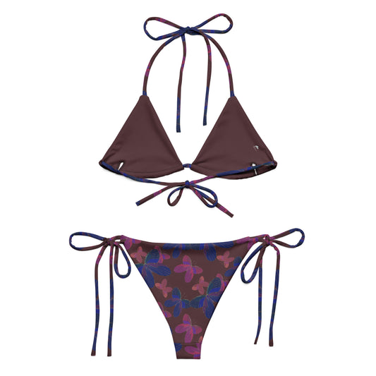 butterfly string bikini in burgundy