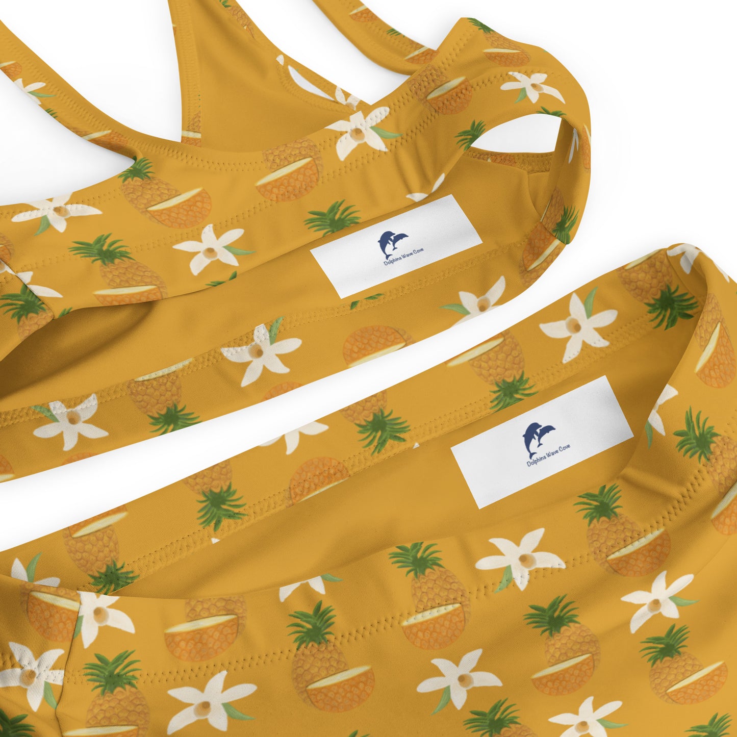 high waist bikini with pineapple