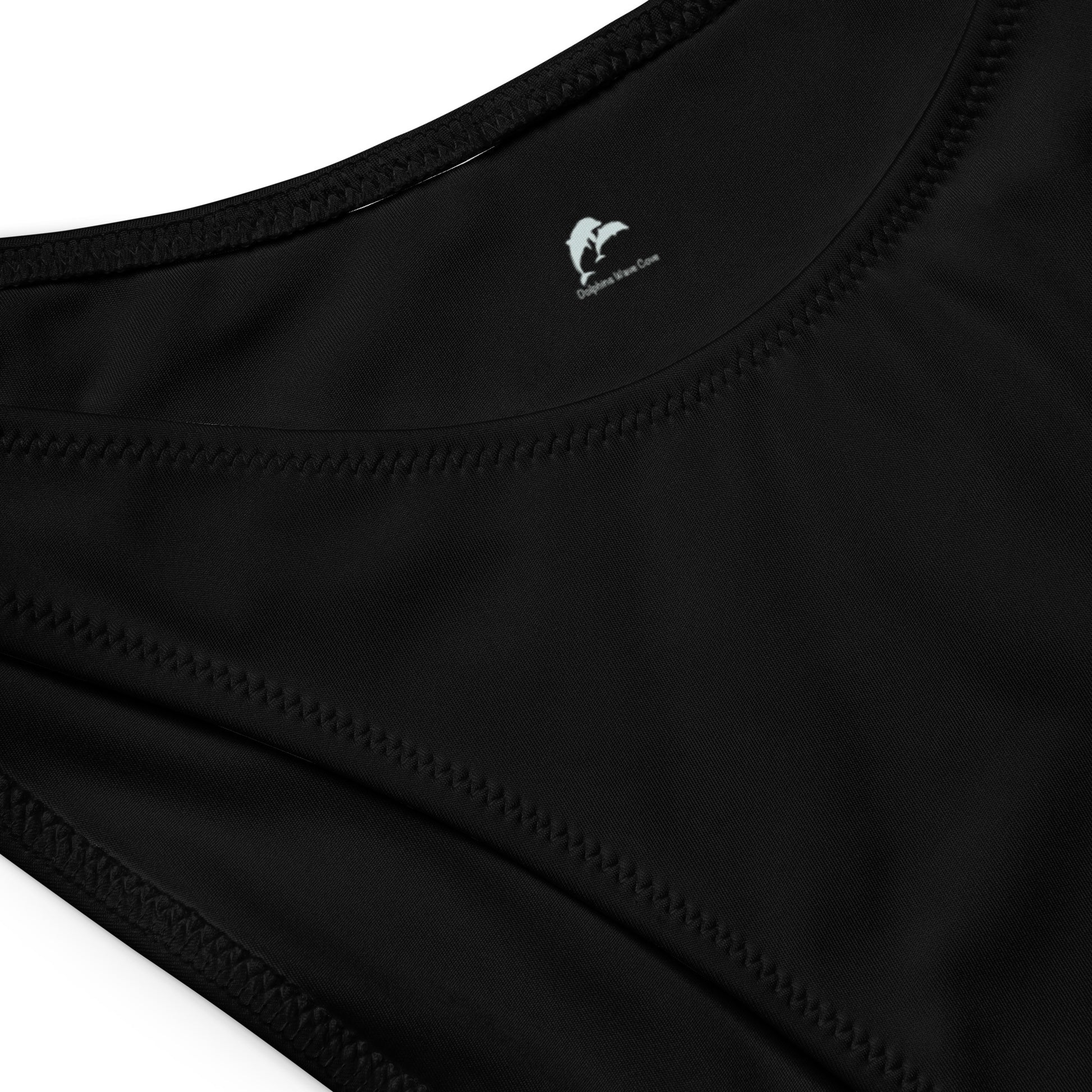 bandeau bikini with golden brown waves on off black