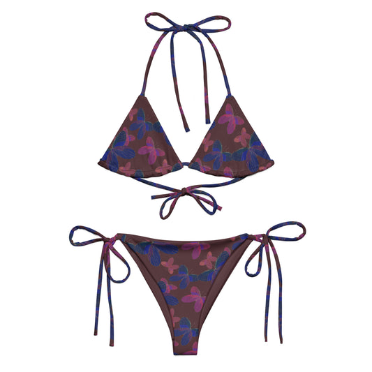 butterfly string bikini in burgundy