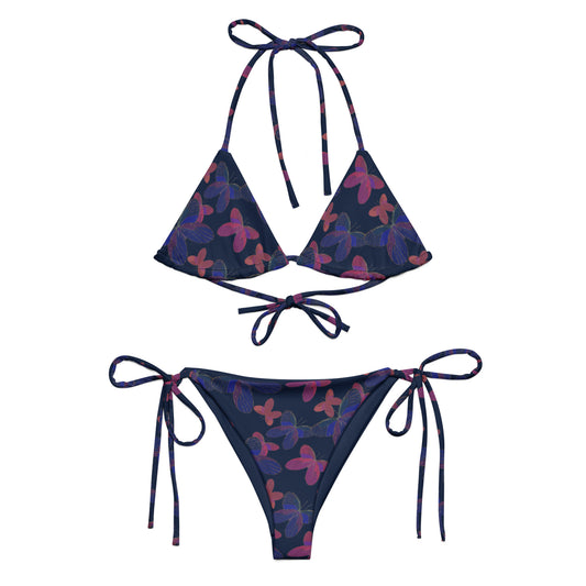 butterfly string bikini in navy