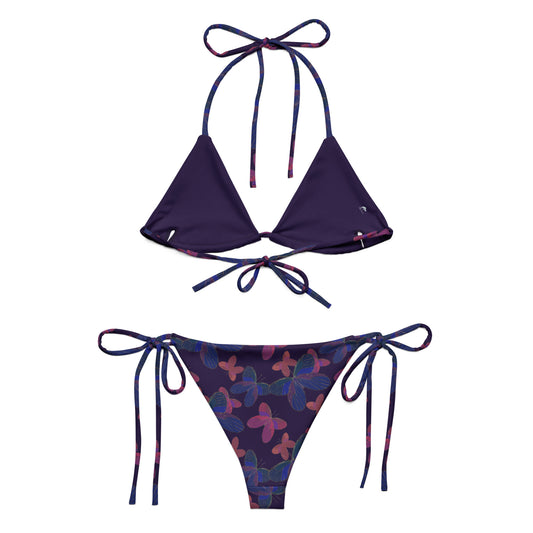 butterfly string bikini in purple
