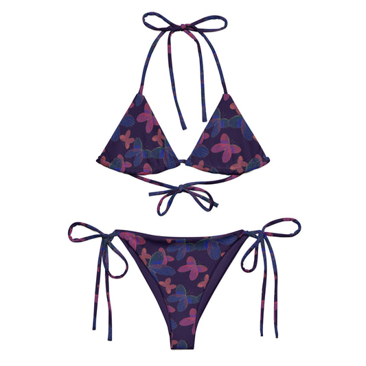 butterfly string bikini in purple