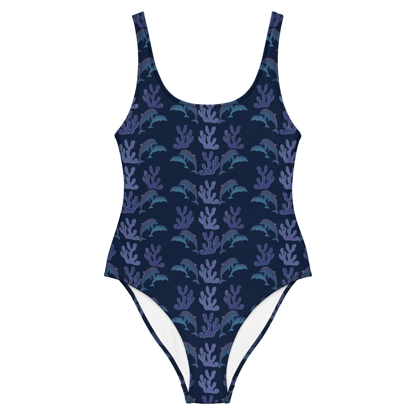coral reef dolphins on navy