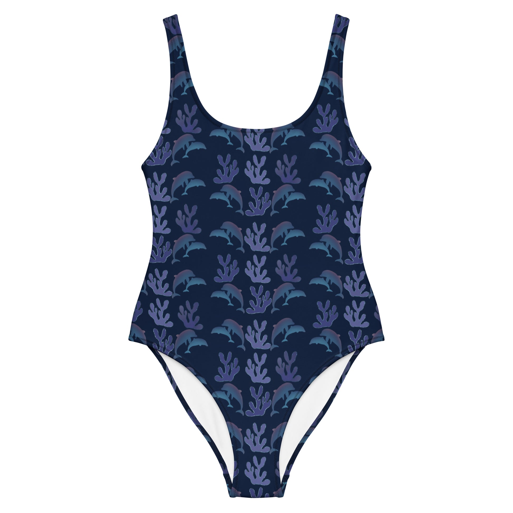 coral reef dolphins on navy