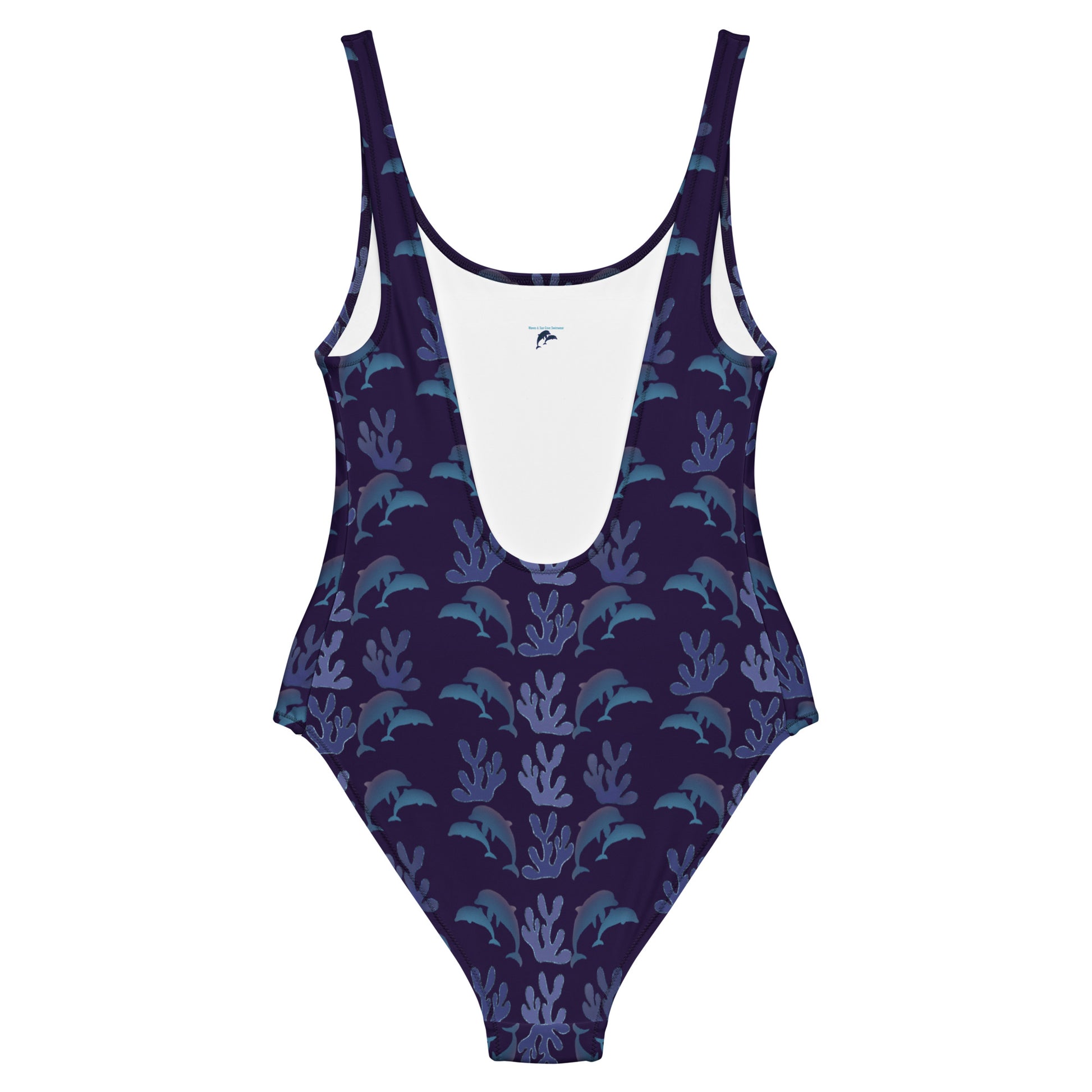 coral reef dolphins on purple