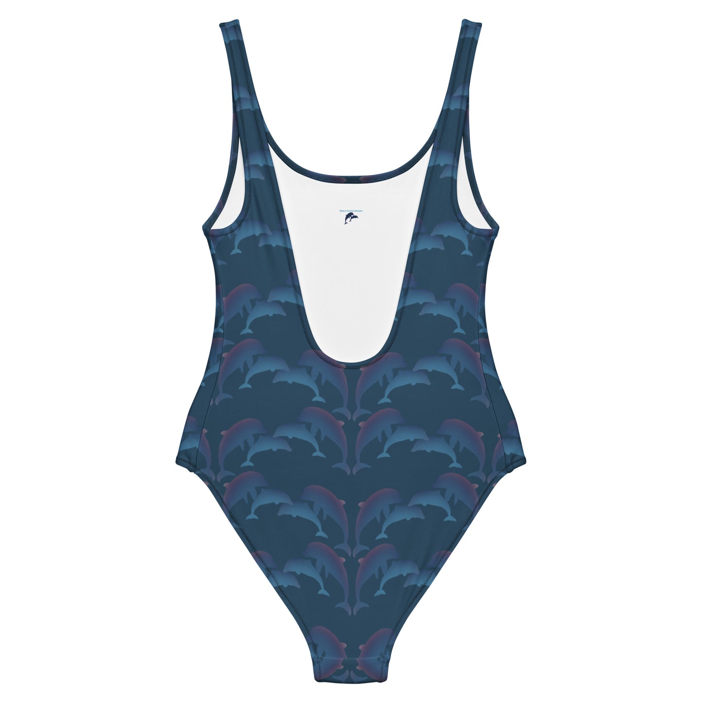 dolphins one piece swimsuit in ocean green