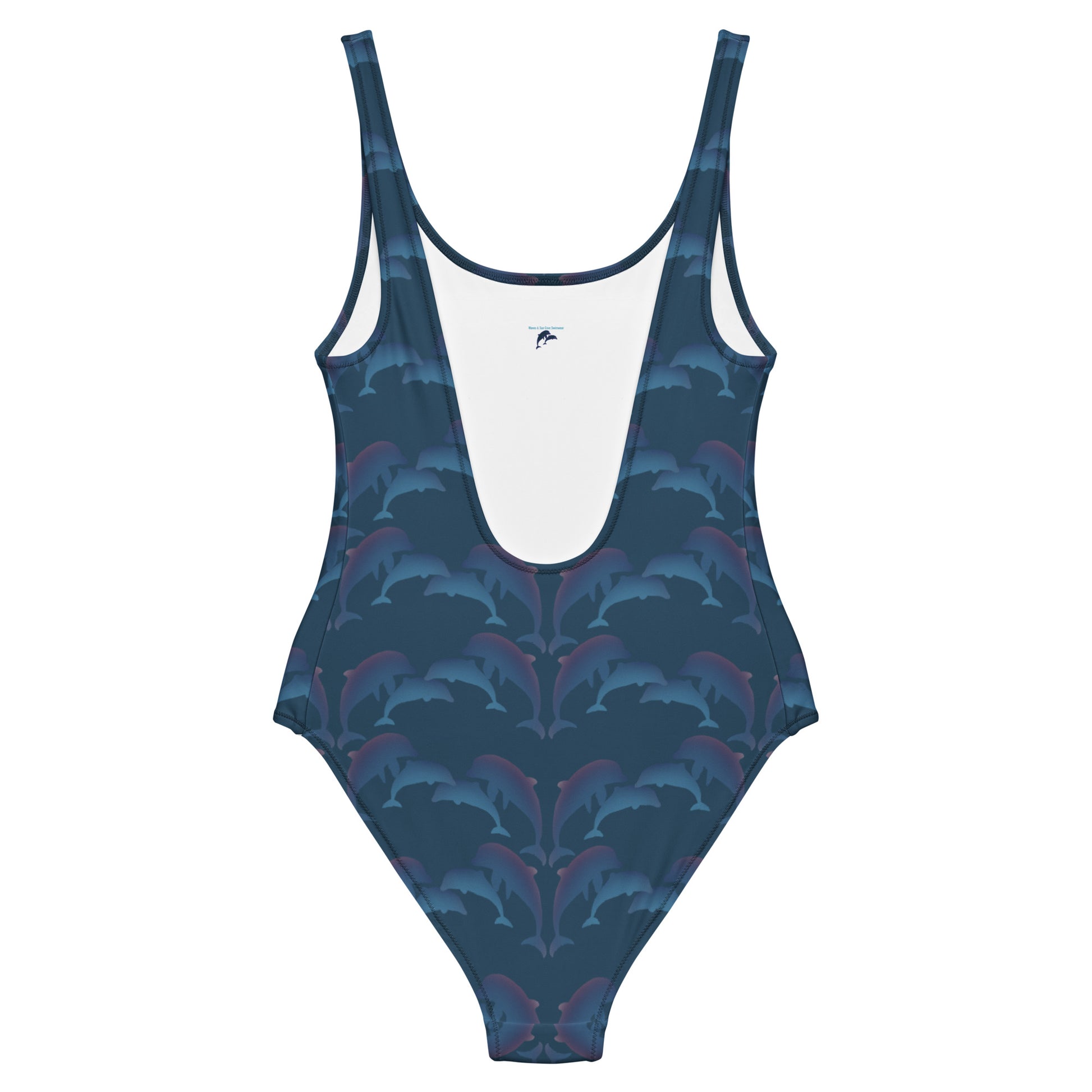 dolphins one piece swimsuit in ocean green