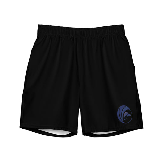 dolphins wave swim trunks in black
