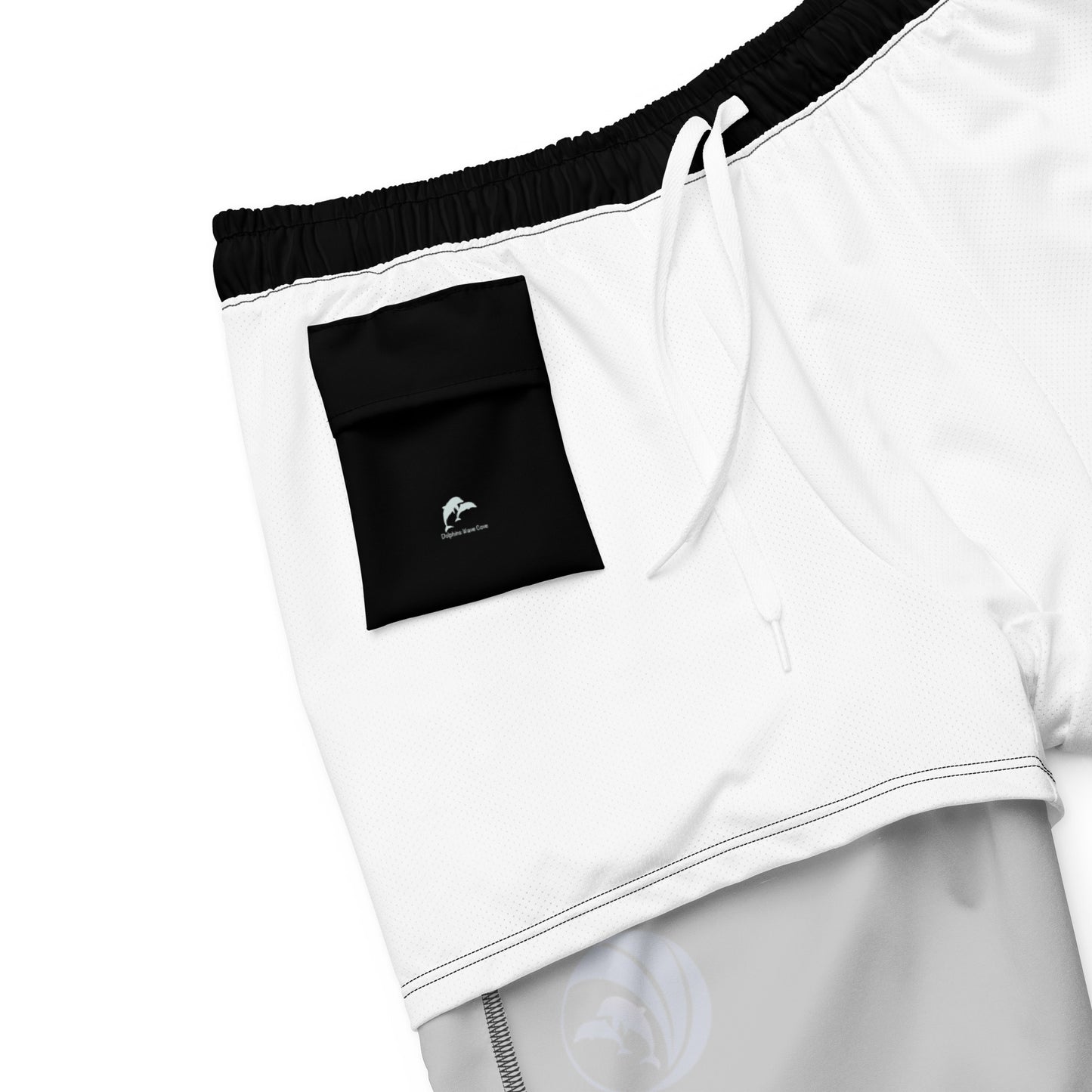 dolphins wave swim trunks in black