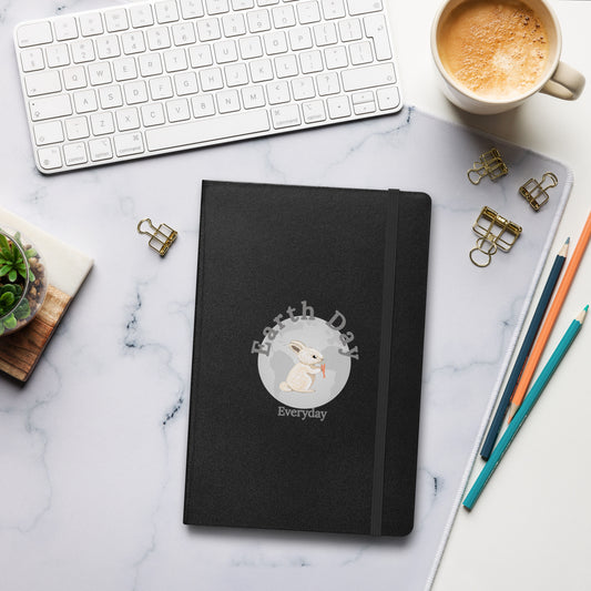 Earth Day Everyday Rabbit Hardcover Bound Notebook. This is a perfect gift for earth day, housewarmings and birthdays.