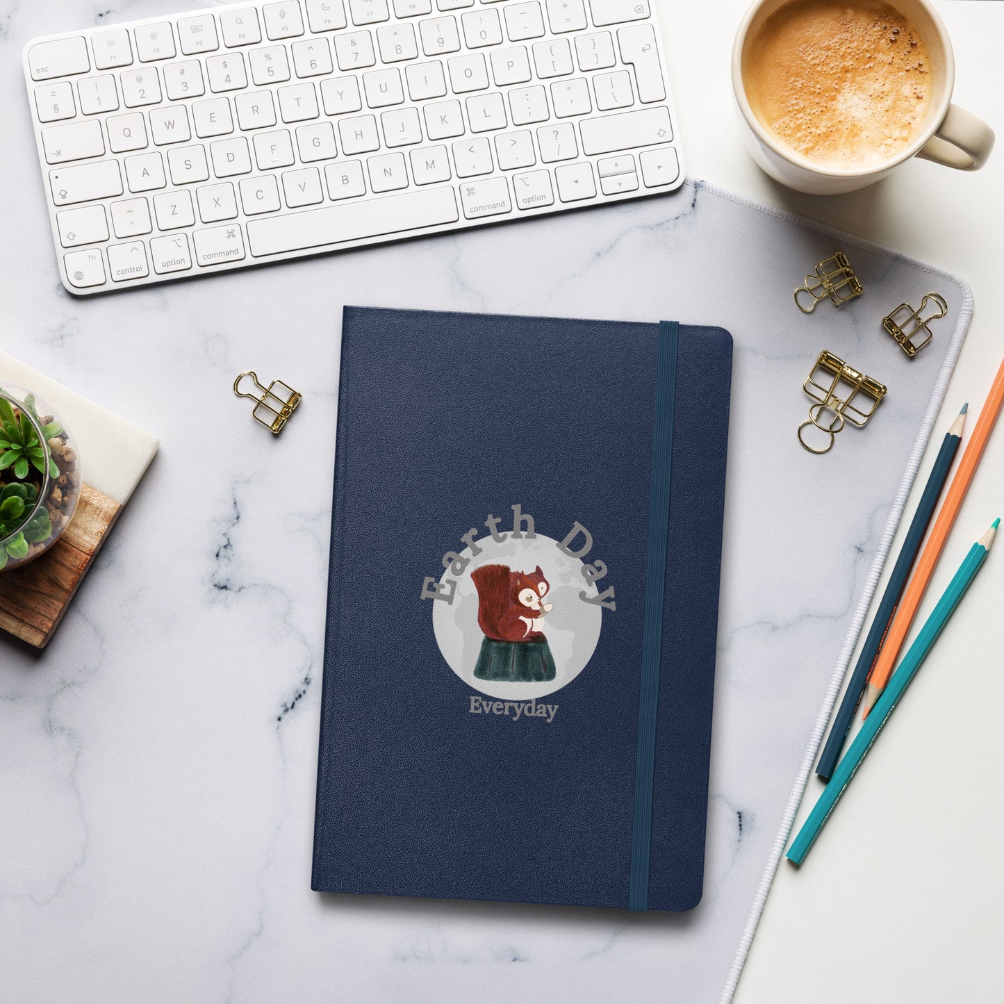 Earth Day Everyday Squirrels Hardcover Notebook. This is a perfect gift for earth day, housewarmings and birthdays.