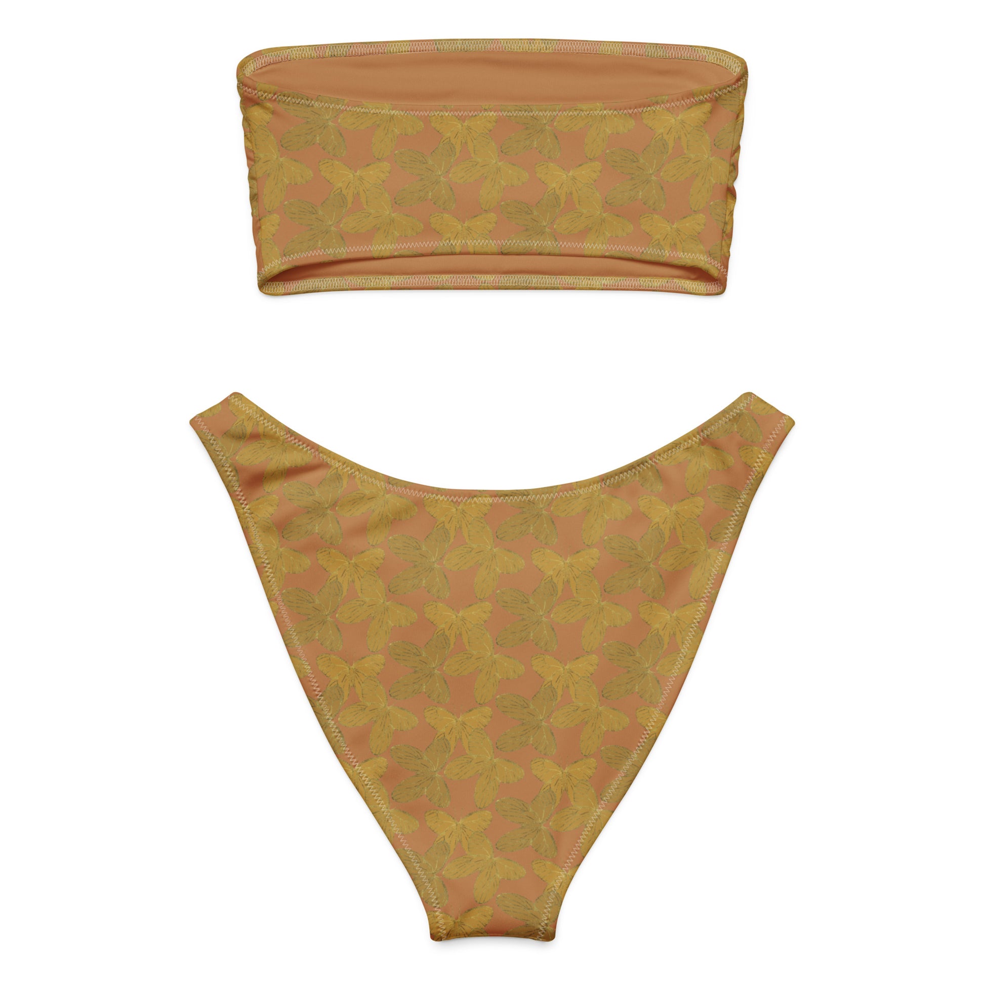 gold butterfly bandeau bikini