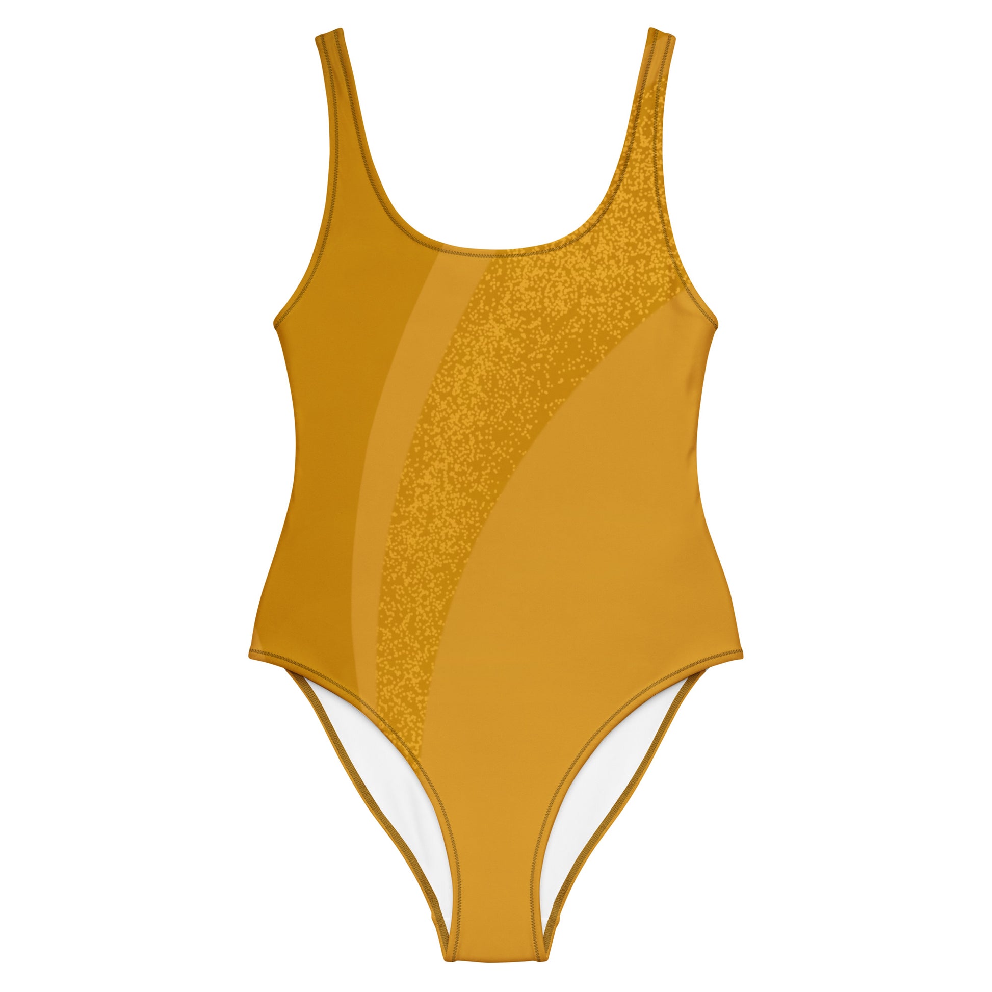 gold waves one piece swimsuit