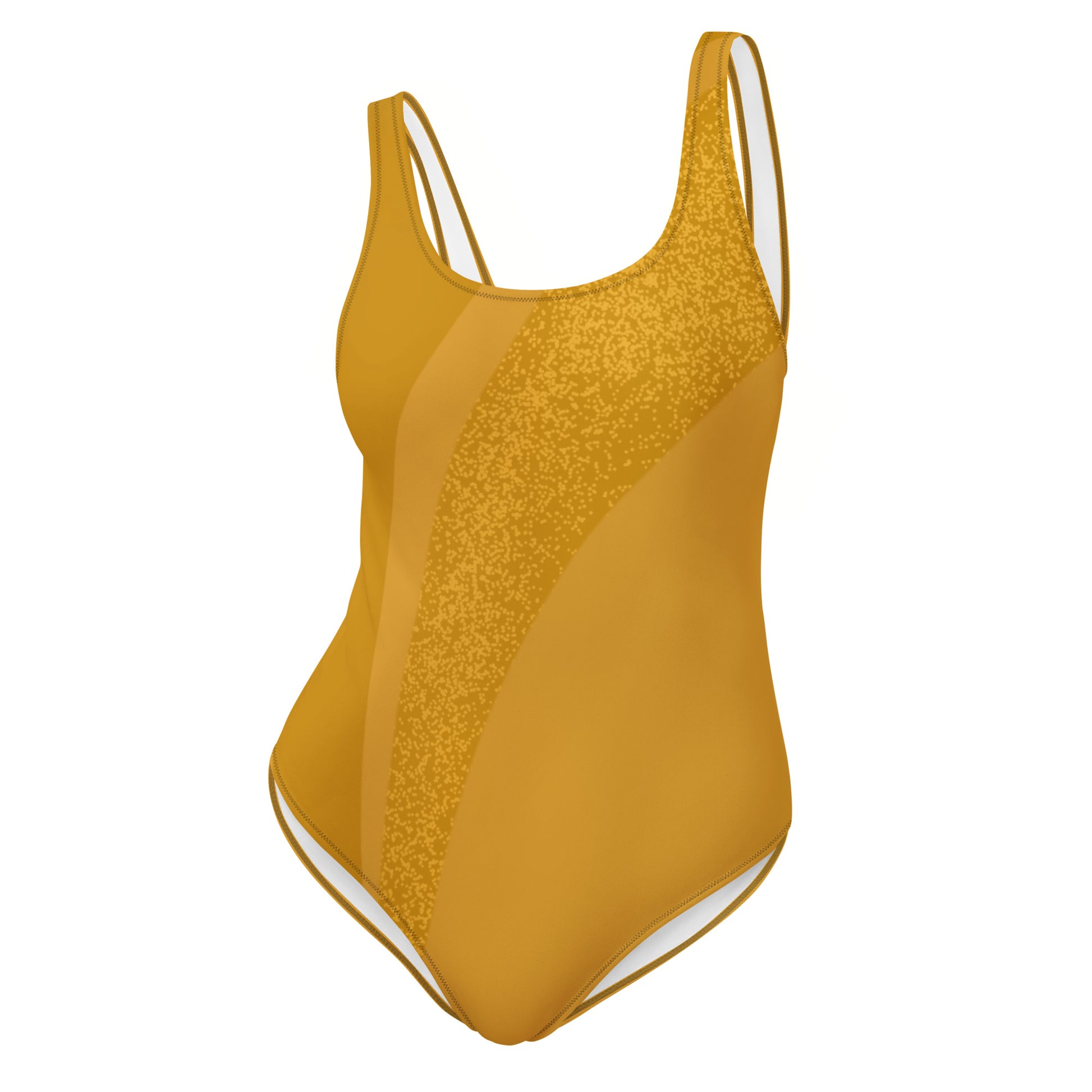 gold waves one piece swimsuit