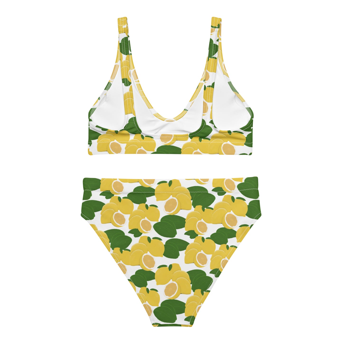 high waisted bikini with lemons