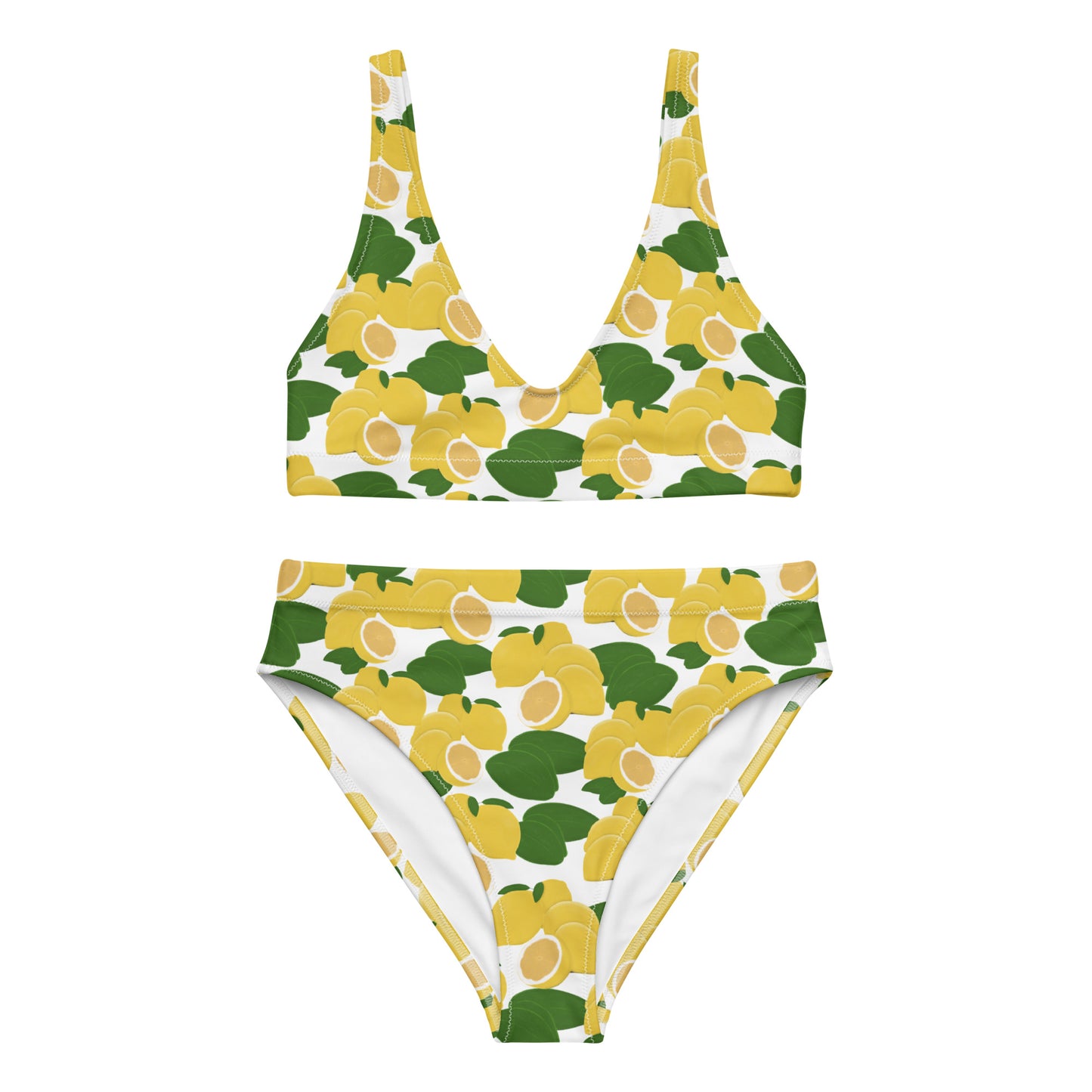 high waisted bikini with lemons