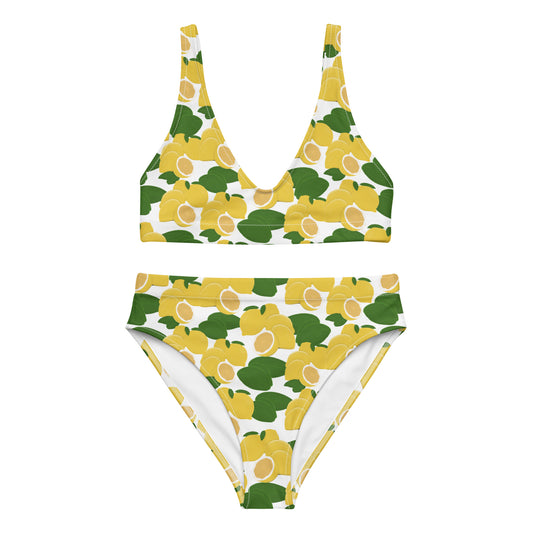 high waisted bikini with lemons