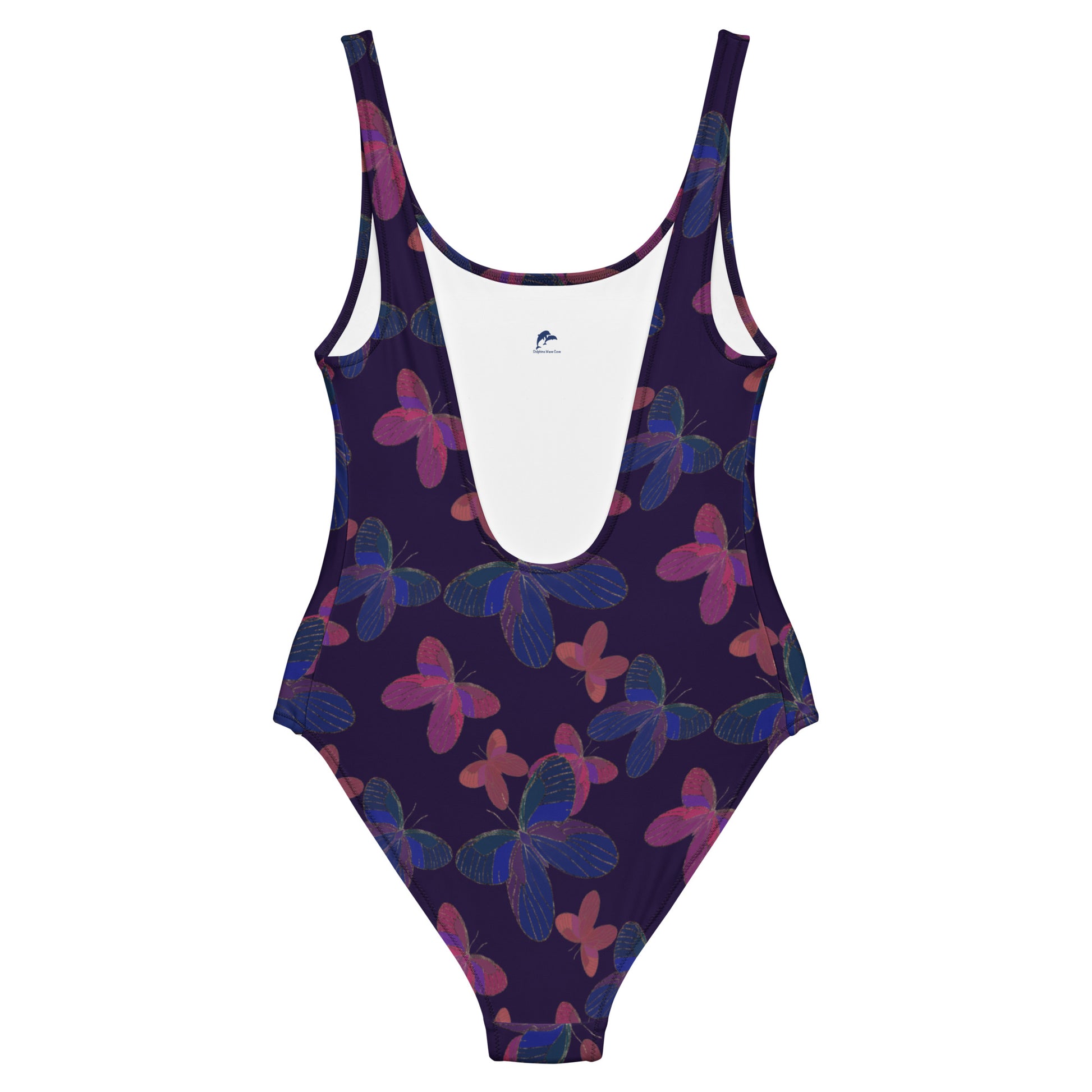 one piece swimsuit butterfly on purple