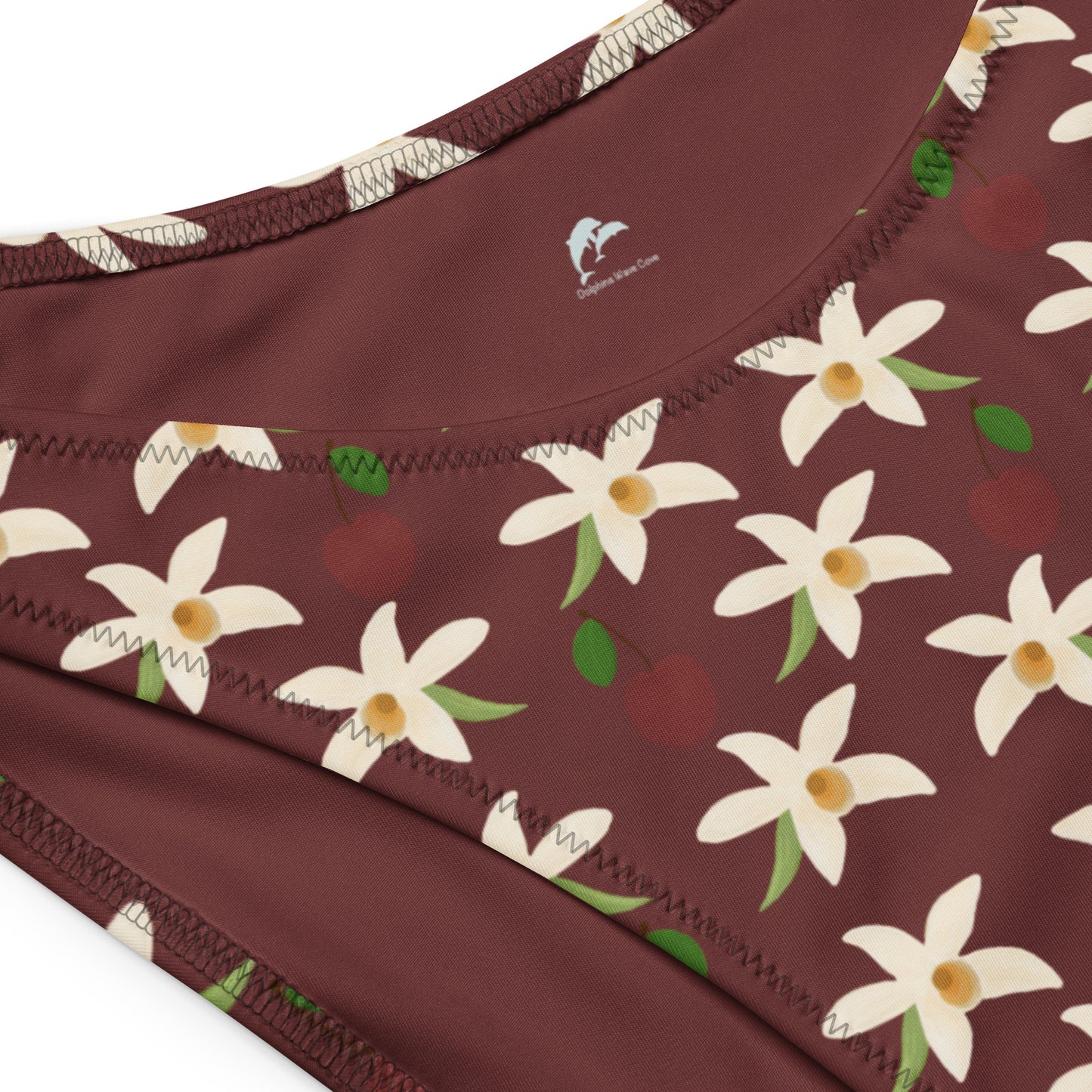 orchids cherry bandeau bikini