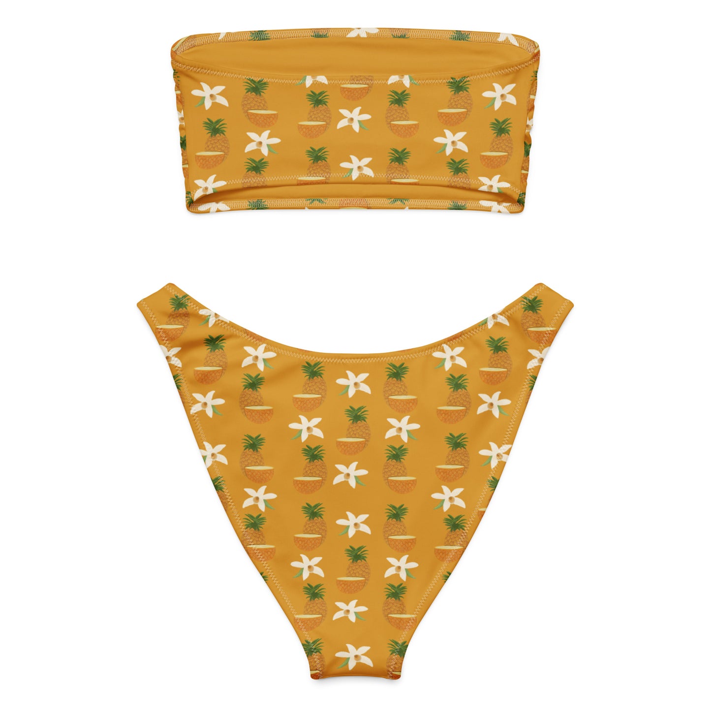 bandeau bikini with pineapple