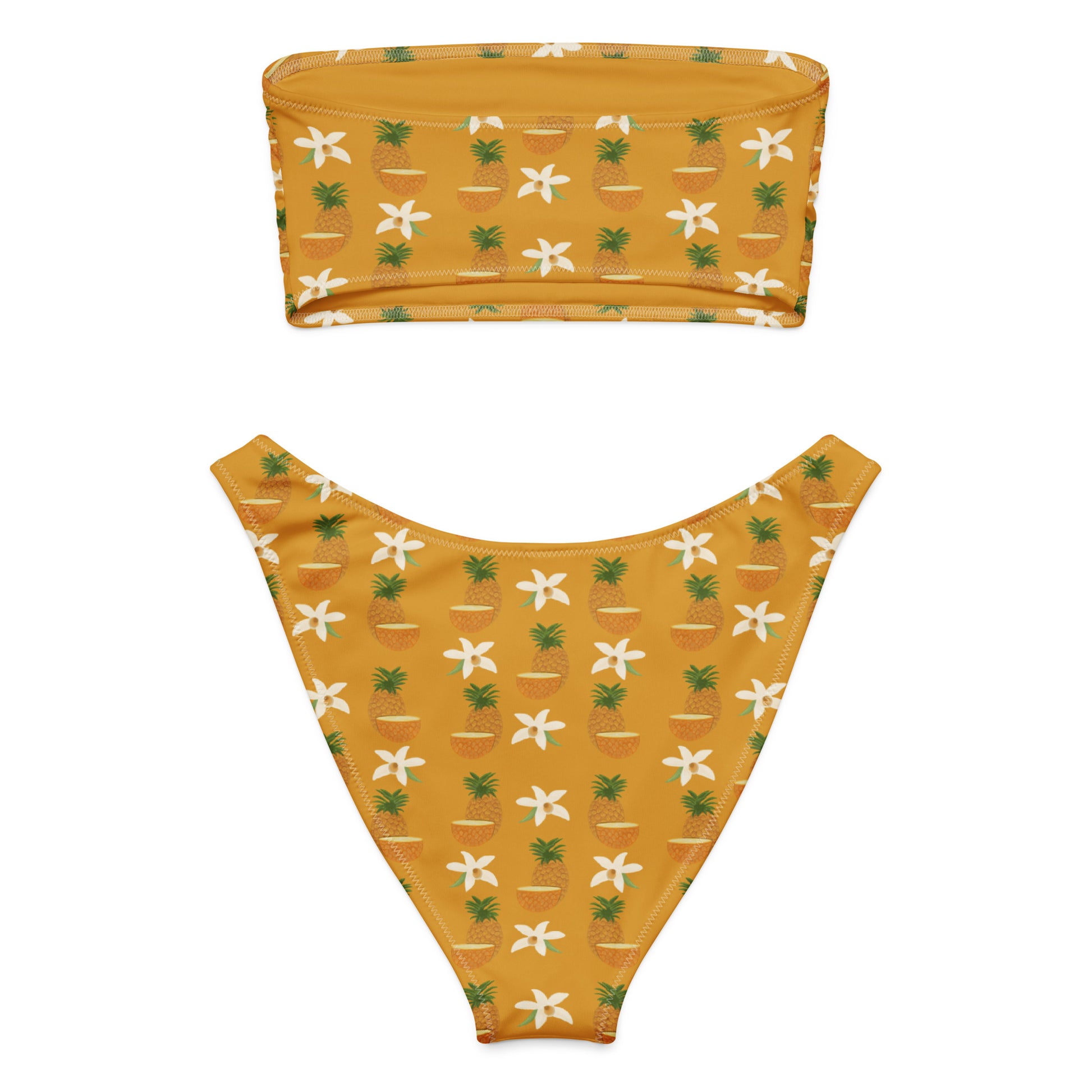 bandeau bikini with pineapple