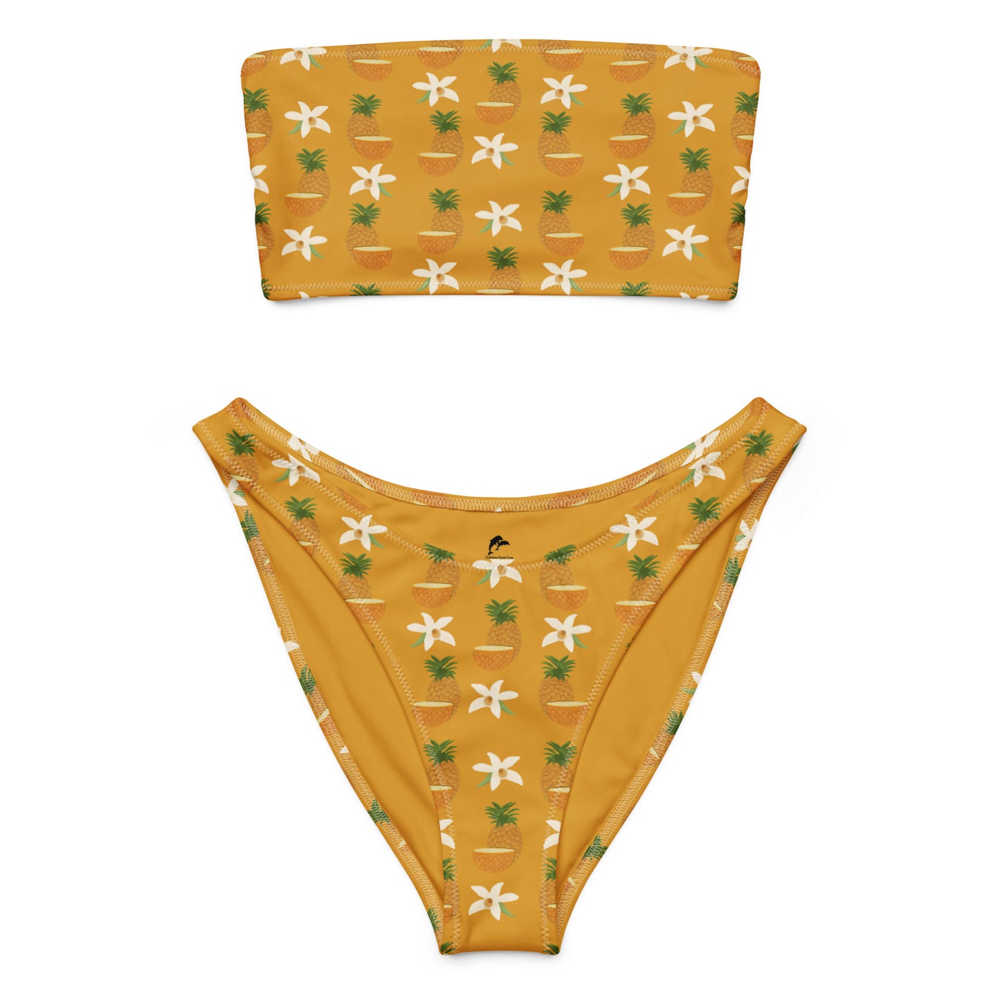 bandeau bikini with pineapple
