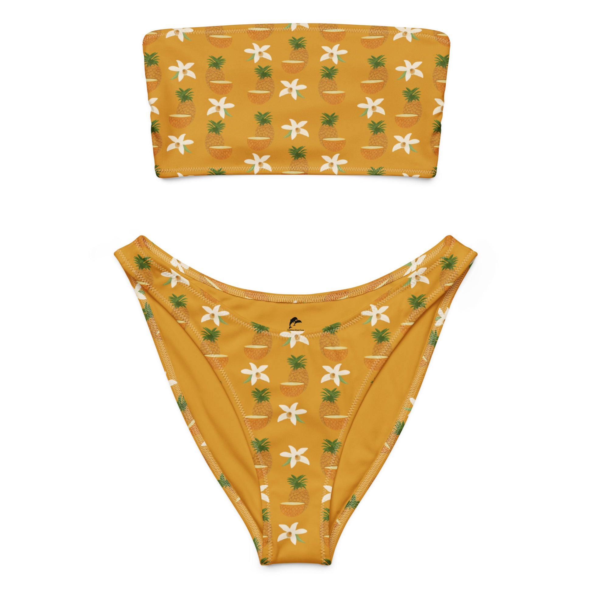 bandeau bikini with pineapple