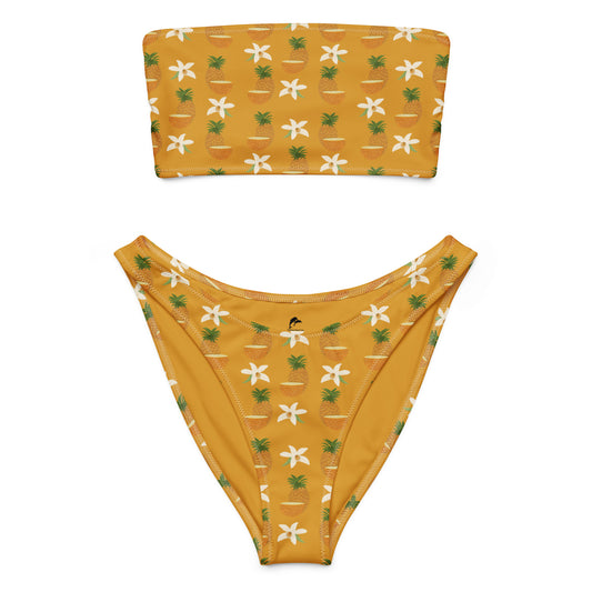 bandeau bikini with pineapple