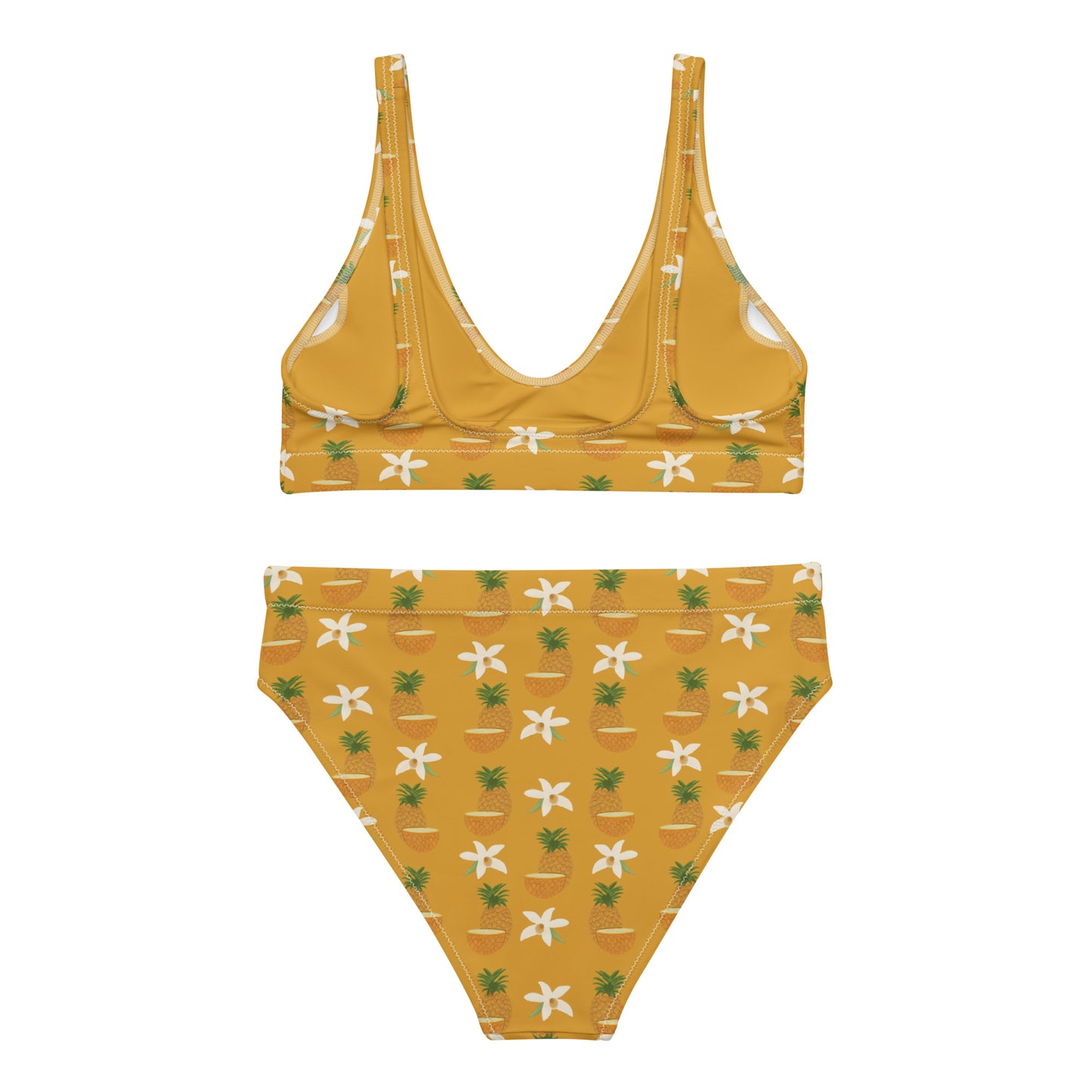 high waist bikini with pineapple