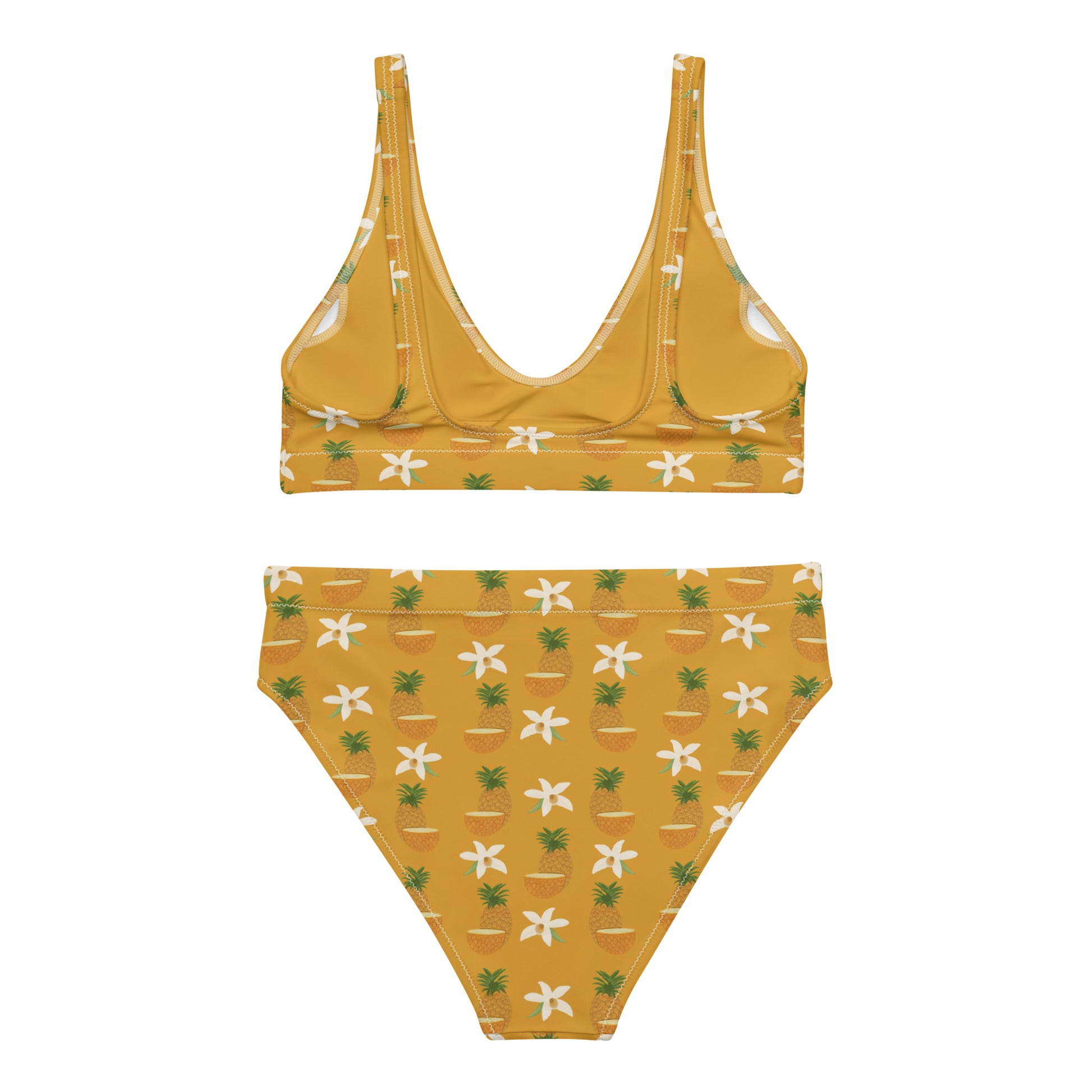 high waist bikini with pineapple