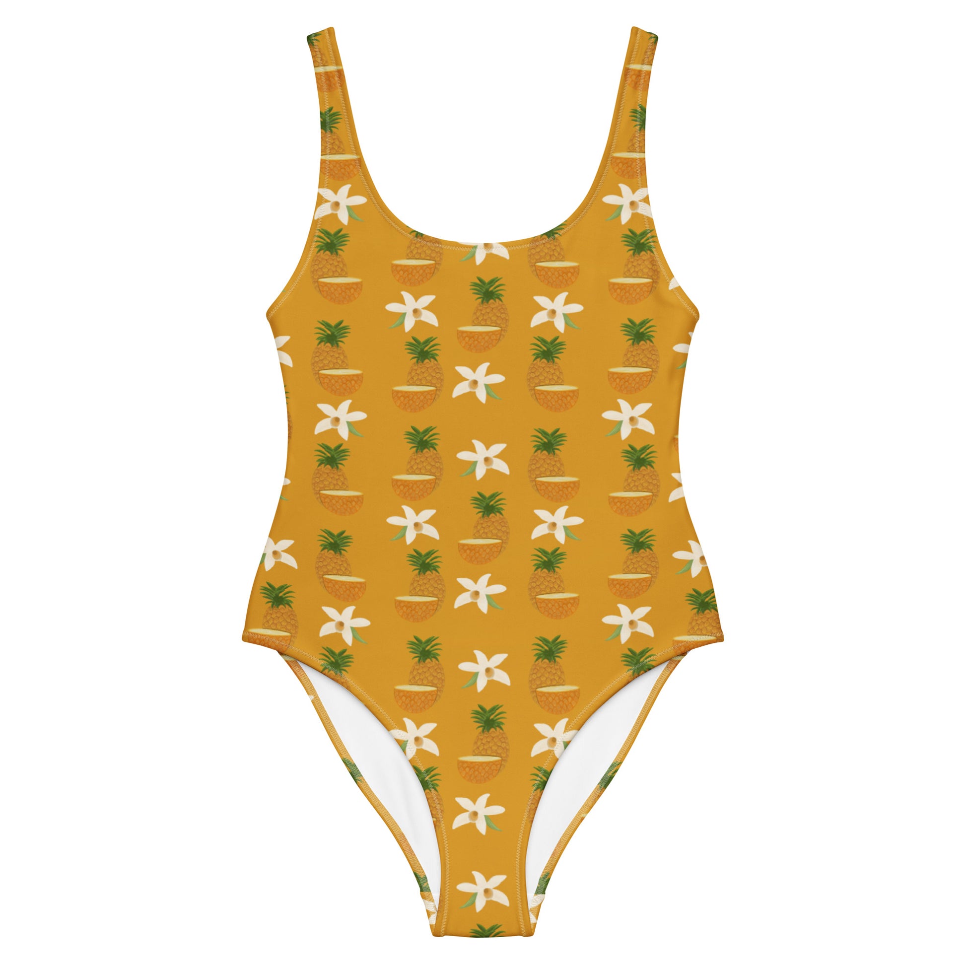one piece swimsuit with pineapple