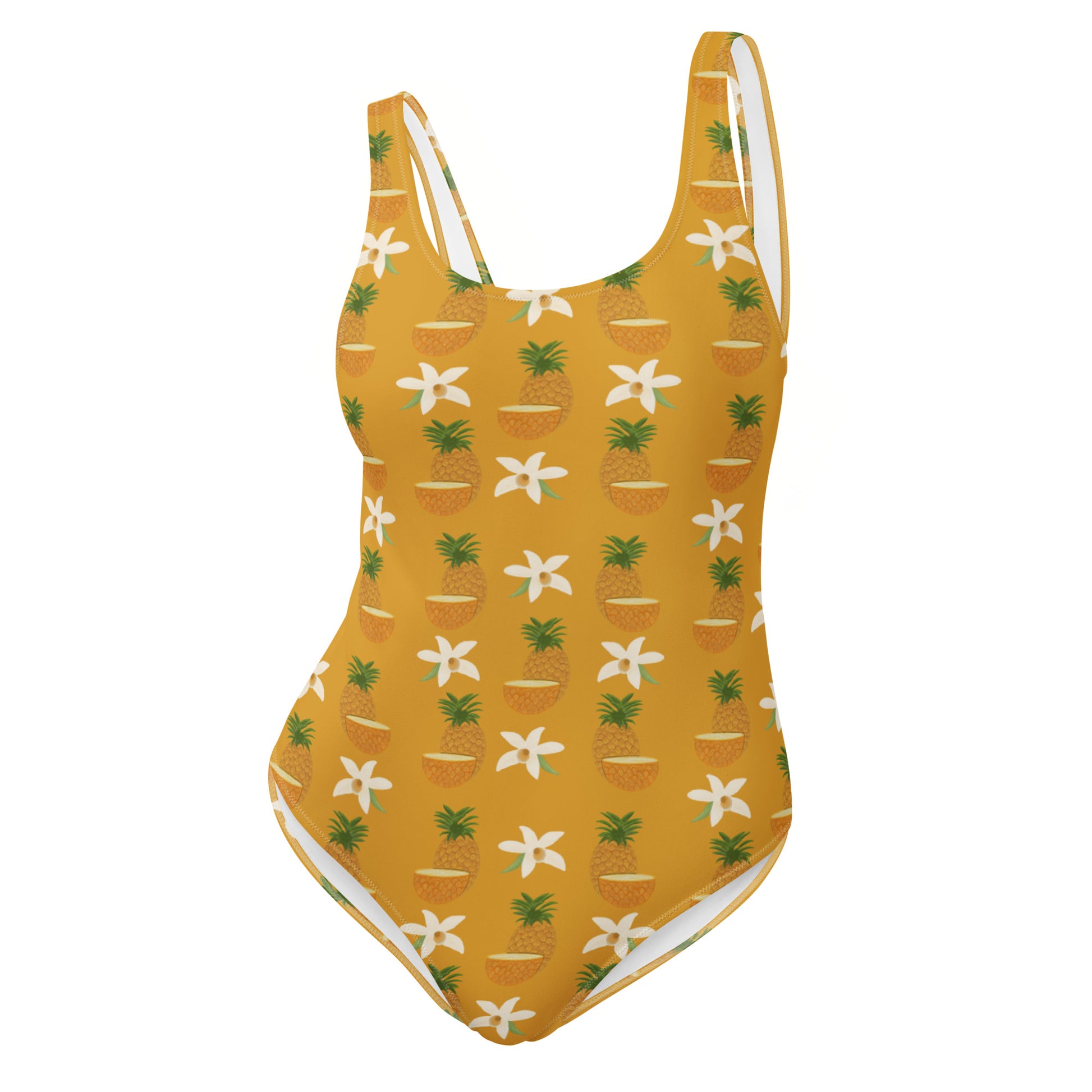 one piece swimsuit with pineapple