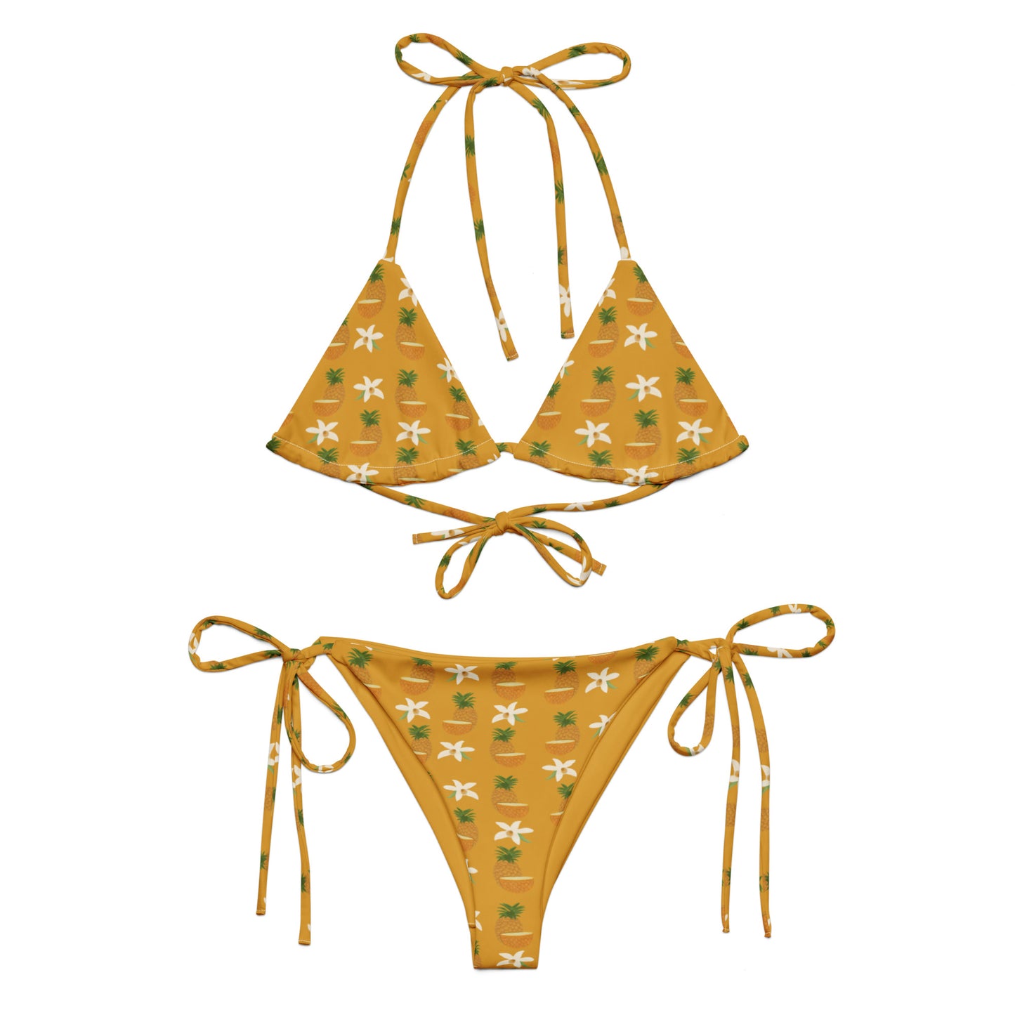 string bikini with pineapple