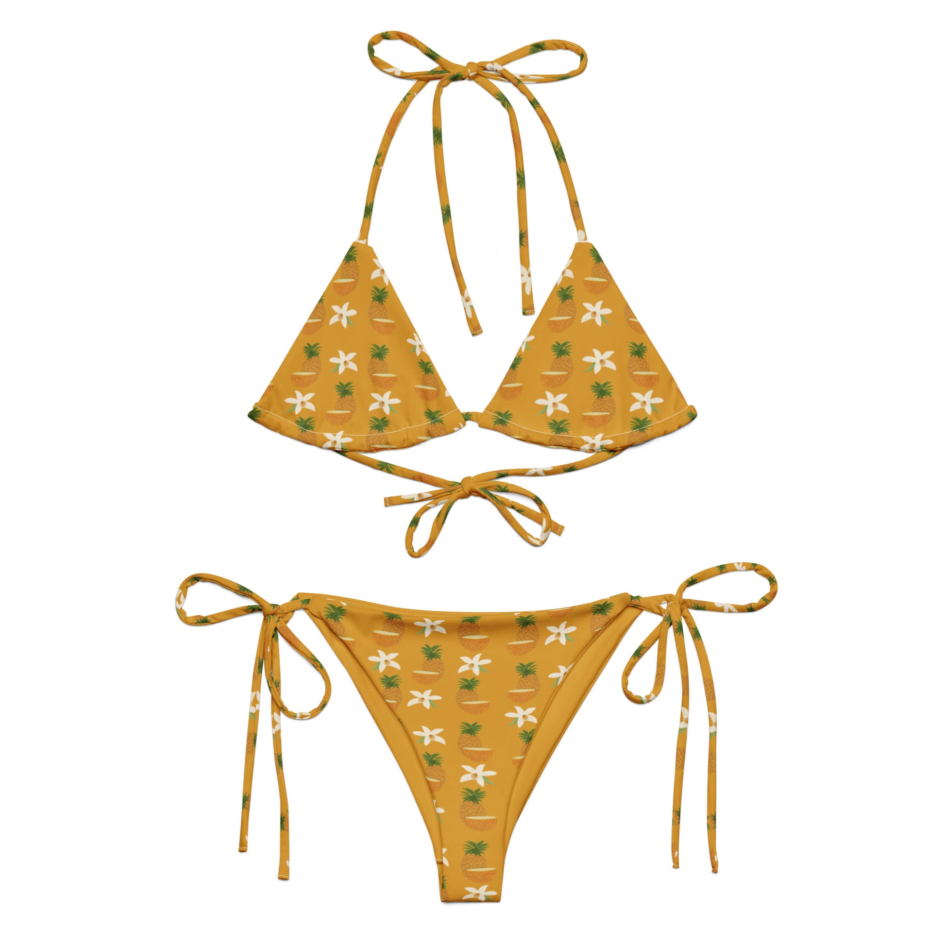 string bikini with pineapple