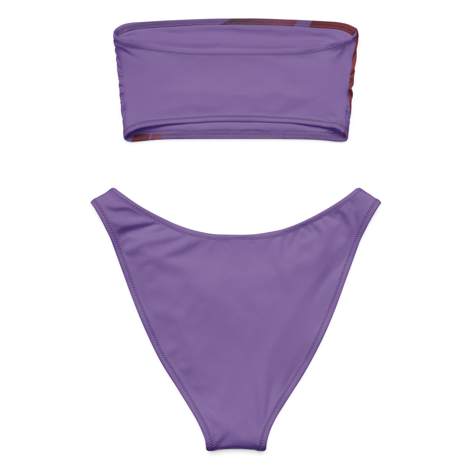 pink waves bandeau bikini