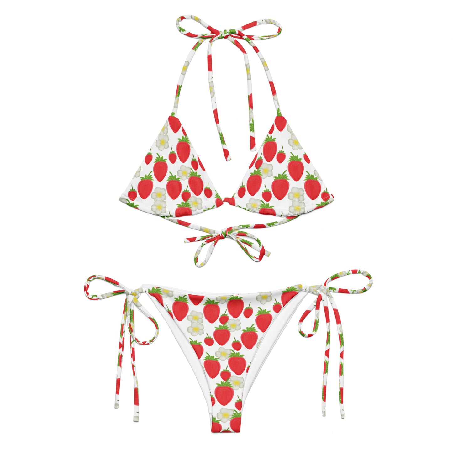 string bikini with strawberry