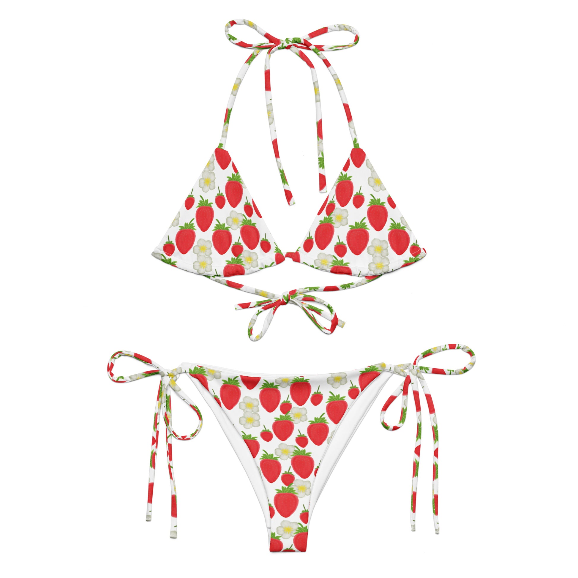 string bikini with strawberry